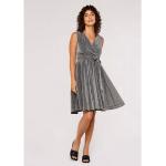 Apricot Partykleid »Lurex Pleat Skater Dress« (1-tlg) im Metallic-Look, grau, grau