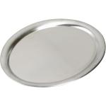 Silberne Ovale Serviertabletts aus Edelstahl stapelbar 6-teilig 