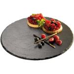 Schwarze APS Tortenplatten mit Cupcake-Motiv glänzend aus Steingut 