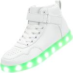 Reduzierte Weiße LED Schuhe & Blink Schuhe mit Schnürsenkel rutschfest für Kinder Größe 29 