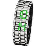 APUS Zeta Silver Green AS-ZT-SG LED Uhr für Herren Design Highlight