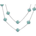 Aquablaue Bling Jewelry Lange Ketten vergoldet mit Türkis für Damen zum Muttertag 