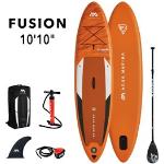 Inflatable SUP-Board AQUA MARINA "AQUA Fusion" Wassersportboards orange (orange, weiß, schwarz) Stand Up Paddle