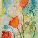 Impressionistische Gemälde mit Mohnblumen-Motiv Matte 