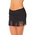 Schwarze Bikinihosen & Bikinislips mit Fransen aus Polyamid für Damen Größe L für den für den Sommer 