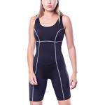 Schwarze Damenschwimmanzüge & Damensportbadeanzüge mit geschlossener Rückenpartie Größe M 