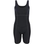Anthrazitfarbene Sportliche Damenschwimmanzüge & Damensportbadeanzüge aus Polyamid mit geschlossener Rückenpartie Größe S 