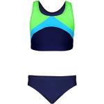 Hellblaue Sportliche Bustier Bikinis für Kinder für Mädchen Größe 164 
