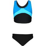 Himmelblaue Sportliche Bustier Bikinis für Kinder für Mädchen Größe 134 