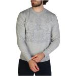 Reduzierte Graue Langärmelige AQUASCUTUM Herrensweatshirts aus Baumwolle Größe L für den für den Frühling 