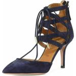 Reduzierte Blaue Aquazzura High Heels & Stiletto-Pumps aus Leder für Damen Größe 36,5 