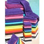 Auberginefarbene Strandtücher aus Baumwolle 100x180 