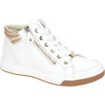 Weiße Ara Low Sneaker mit Schnürsenkel aus Glattleder für Damen Größe 41,5 