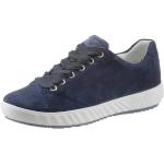 Reduzierte Blaue Ara Avio Low Sneaker aus Veloursleder für Damen Größe 40,5 mit Absatzhöhe 3cm bis 5cm 