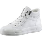 Reduzierte Weiße Ara Runde High Top Sneaker & Sneaker Boots mit Reißverschluss in Komfortweite aus Glattleder atmungsaktiv für Damen Größe 40,5 