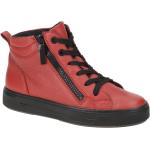 Rote Ara Courtyard Runde High Top Sneaker & Sneaker Boots mit Reißverschluss in Breitweite aus Glattleder mit herausnehmbarem Fußbett für Damen 