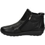 Reduzierte Schwarze Ara Osaka Low Sneaker mit Reißverschluss in Breitweite aus Leder für Damen Größe 38,5 