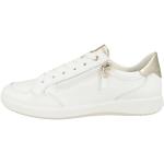 Weiße Ara Roma Low Sneaker mit Riemchen in Breitweite aus Leder für Damen Größe 35 