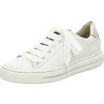 Weiße Elegante Ara Runde Low Sneaker mit Schnürsenkel in Breitweite aus Leder für Damen Größe 37,5 