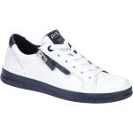 Weiße Ara Frisco Runde Low Sneaker mit Reißverschluss in Normalweite aus Glattleder mit herausnehmbarem Fußbett für Damen Größe 41,5 