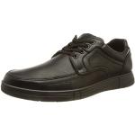 Reduzierte Schwarze Business Ara Derby Schuhe mit Schnürsenkel aus Leder mit herausnehmbarem Fußbett für Herren Größe 40 