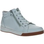 Beige High Top Sneaker & Sneaker Boots mit Reißverschluss aus Leder für Damen Größe 38,5 