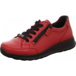 Rote High Top Sneaker & Sneaker Boots mit Reißverschluss in Komfortweite aus Glattleder für Damen Größe 43 