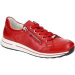 Rote High Top Sneaker & Sneaker Boots mit Reißverschluss in Komfortweite aus Glattleder für Damen Größe 36 