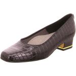 Schwarze Unifarbene Ara Blockabsatz High Heels & Stiletto-Pumps aus Glattleder für Damen Größe 40 mit Absatzhöhe bis 3cm 
