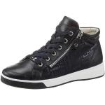 Dunkelblaue Ara Runde Keilabsatz High Top Sneaker & Sneaker Boots mit Reißverschluss in Normalweite aus Leder leicht für Damen Größe 40,5 