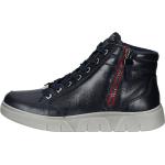Reduzierte Blaue Ara High Top Sneaker & Sneaker Boots mit Reißverschluss aus Leder für Damen Größe 41,5 mit Absatzhöhe bis 3cm 