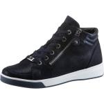 Blaue High Top Sneaker & Sneaker Boots mit Reißverschluss aus Leder für Damen Größe 37 