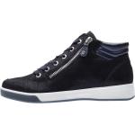 Blaue High Top Sneaker & Sneaker Boots mit Reißverschluss aus Leder für Damen Größe 37,5 