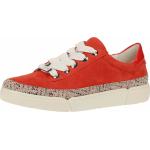 Reduzierte Rote Elegante Ara Low Sneaker mit Schnürsenkel in Normalweite aus Leder leicht für Damen Größe 37,5 