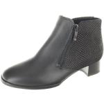 Reduzierte Schwarze Unifarbene Casual Ara Graz Runde Blockabsatz Ankle Boots & Klassische Stiefeletten mit Schnürsenkel aus Leder für Damen 