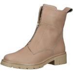 Reduzierte Braune Casual Ara Runde Blockabsatz Ankle Boots & Klassische Stiefeletten mit Reißverschluss in Normalweite aus Leder für Damen 