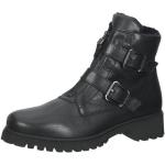 Reduzierte Schwarze Casual Ara Runde Blockabsatz Ankle Boots & Klassische Stiefeletten mit Reißverschluss in Normalweite aus Leder für Damen Größe 41 