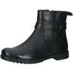 Reduzierte Schwarze Casual Ara Runde Blockabsatz Ankle Boots & Klassische Stiefeletten mit Reißverschluss in Normalweite aus Leder für Damen Größe 42 