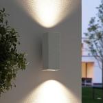 Reduzierte Graue Moderne Rechteckige LED Wandlampen aus Beton 