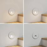 Reduzierte Weiße Moderne Runde LED Außenstrahler aus Aluminium 