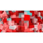 ARCHITECTS PAPER Fototapete "3D Cubes Red" Tapeten bunt (rosa, rot, türkis) Fototapeten 3D