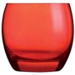 Rote Wassergläser 320 ml aus Glas 6-teilig 