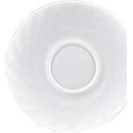 Weiße Unifarbene Runde Untertassen aus Glas mikrowellengeeignet 12-teilig 
