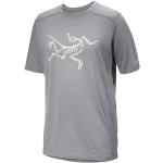 Graue Kurzärmelige Arc'teryx T-Shirts aus Nylon für Herren Größe M 