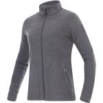 Graue Winddichte Atmungsaktive Stehkragen Damensweatshirts mit Reißverschluss aus Fleece Größe 4 XL 