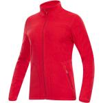 Rote Winddichte Atmungsaktive Stehkragen Damensweatshirts mit Reißverschluss aus Fleece Größe M 