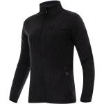 Schwarze Winddichte Atmungsaktive Stehkragen Damensweatshirts mit Reißverschluss aus Fleece Größe 4 XL 