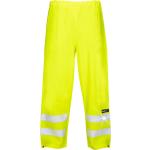 Gelbe Wasserdichte Warnschutzhosen aus PVC mit Reflektoren für Herren Größe XL 