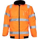 Orange Wasserdichte Warnschutzjacken mit Reißverschluss aus Polyester mit Kapuze für Herren Größe 4 XL 