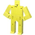 Areaware DWC2Y Kleines Cubebot Holzspielzeug, gelb, Einheitsgröße
